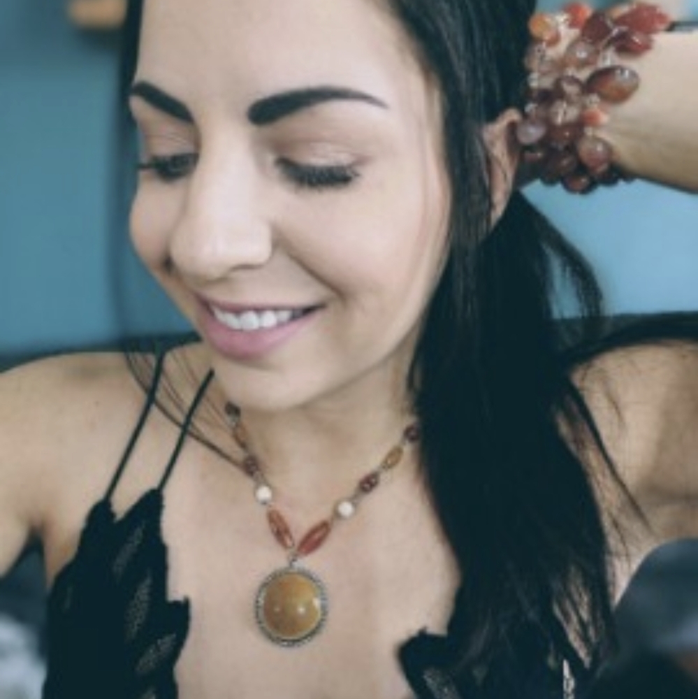 Napier orange necklace with braclets